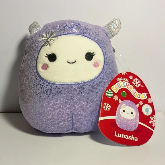 Squishmallows Lavender Lunasha Yeti Plush 5 Inch - Picture 2 of 3